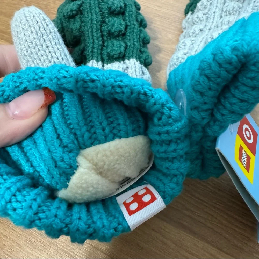 LEGO Kids Mittens‎ - Teal and Gray